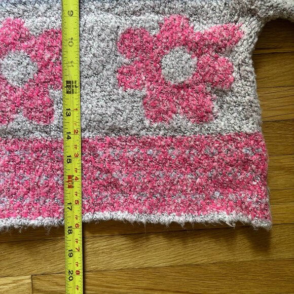 Moon & Madison Sweater M Floral Cropped Patchwork Bell Sleeve Swifty Love Era - Picture 6 of 9